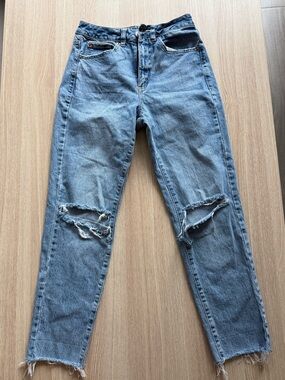 Garage Women’s Distressed Light Blue High-Rise Jeans